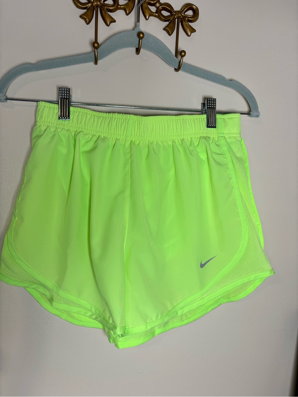 Nike Women’s Neon Yellow Running Shorts size small